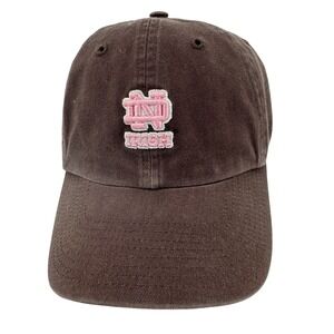 Notre Dame Irish Baseball Cap‎ Hat Womens Brown Pink Adjustable